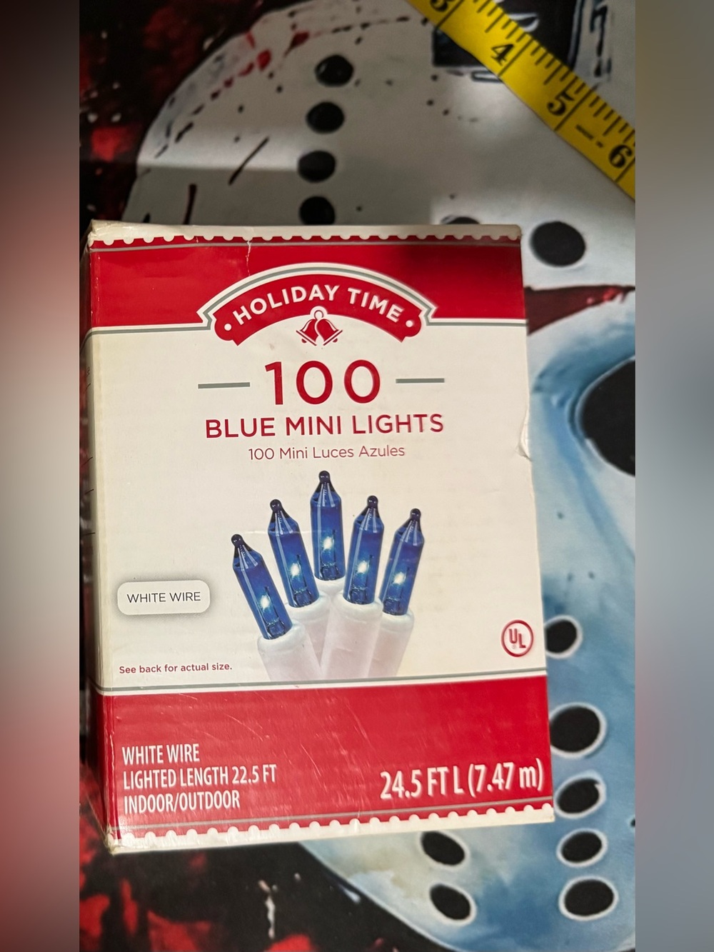 Holiday Time Blue Mini Lights on White Wire - 100 Count
